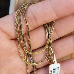 Vintage with original tag 925 sterling silver gold overlay twisted margarita cha
